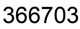 Number 366703 black image