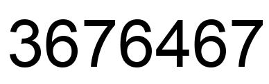 Número 3676467 imagen negro