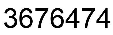 Número 3676474 imagen negro