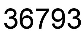 Número 36793 imagen negro