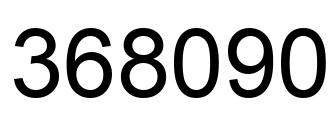 Número 368090 imagen negro