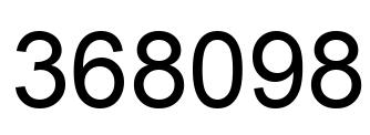 Número 368098 imagen negro
