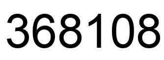Number 368108 black image