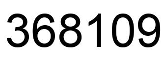 Number 368109 black image