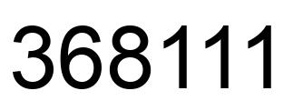 Number 368111 black image