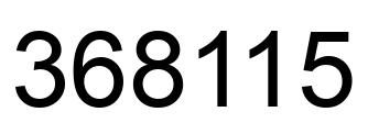 Number 368115 black image