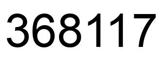 Number 368117 black image