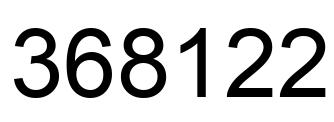 Number 368122 black image