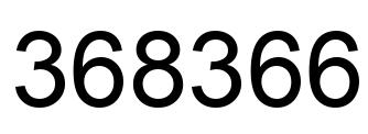 Number 368366 black image