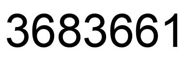 Number 3683661 black image