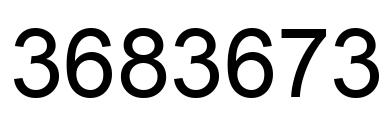 Number 3683673 black image