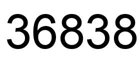 Number 36838 black image