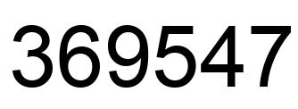 Number 369547 black image