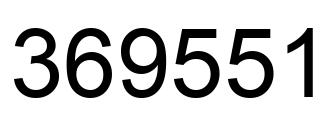 Number 369551 black image