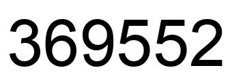 Number 369552 black image