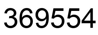 Number 369554 black image