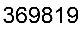 Número 369819 imagen negro