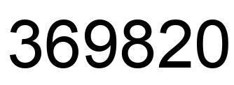 Número 369820 imagen negro