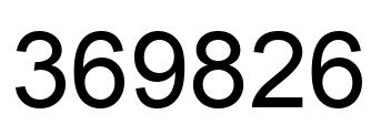 Número 369826 imagen negro