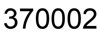 Number 370002 black image