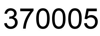 Number 370005 black image