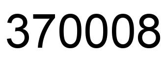 Number 370008 black image