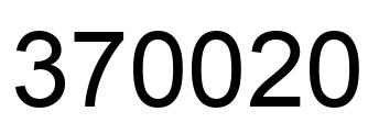 Número 370020 imagen negro