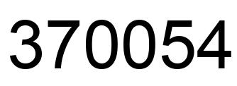 Number 370054 black image
