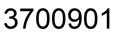 Number 3700901 black image
