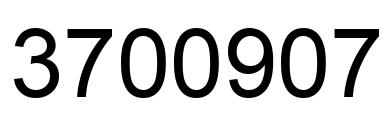 Number 3700907 black image