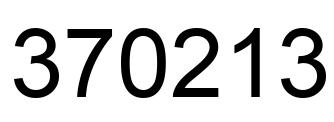 Number 370213 black image