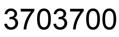 Number 3703700 black image