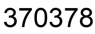 Number 370378 black image
