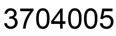 Number 3704005 black image