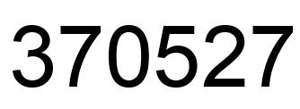 Number 370527 black image