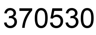 Number 370530 black image