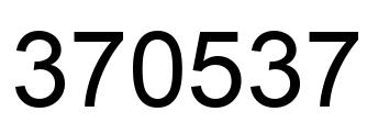 Number 370537 black image