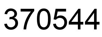 Number 370544 black image