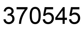 Número 370545 imagen negro