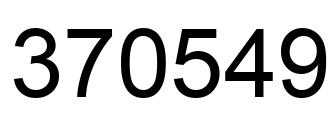 Number 370549 black image