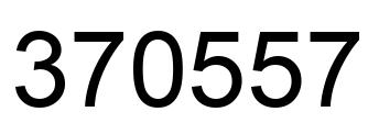 Number 370557 black image