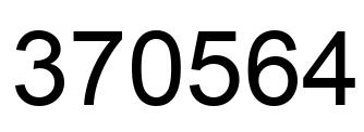 Number 370564 black image