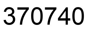 Number 370740 black image