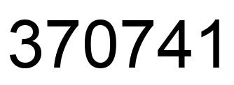 Number 370741 black image