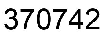 Number 370742 black image