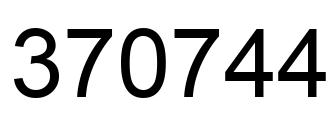 Number 370744 black image
