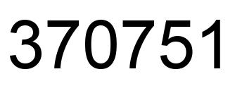 Número 370751 imagen negro