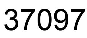 Number 37097 black image