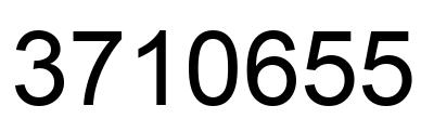 Number 3710655 black image