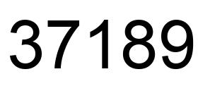 Number 37189 black image